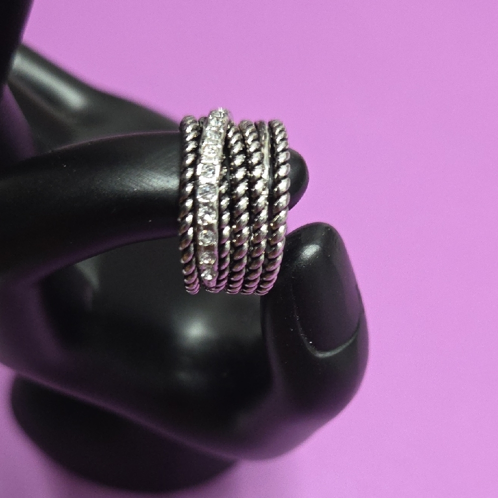 Elegant Silver Stacked Ring